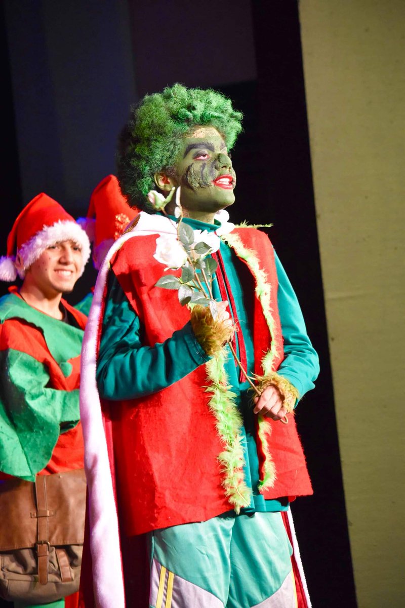 I played the Grinch for local theater. (When I still had my afro)