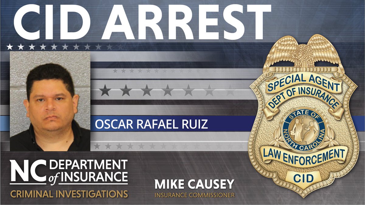 ARRESTED: Charlotte man faces 52 felony charges tied to travel insurance fraud.

Commissioner Mike Causey announces the arrest of Oscar Rafael Ruiz, 44.

🔹 26 counts insurance fraud
🔹 21 counts attempted false pretense
🔹 5 counts false pretense

🔗 tinyurl.com/5cf2vndm