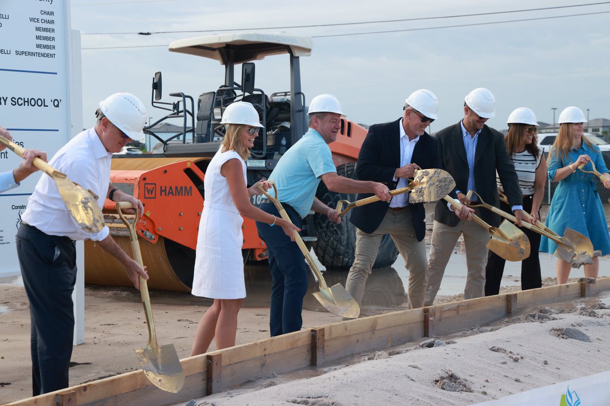 AveMariaElem's tweet photo. We have officially broke ground on the new Ave Maria Elementary School, which is set to open August 2026! We can't wait to meet our Cardinal Family. Follow us to receive updates from the construction site, as well as informational posts about the school. #CCPSFamily https://t.co/zKpCoWYLof