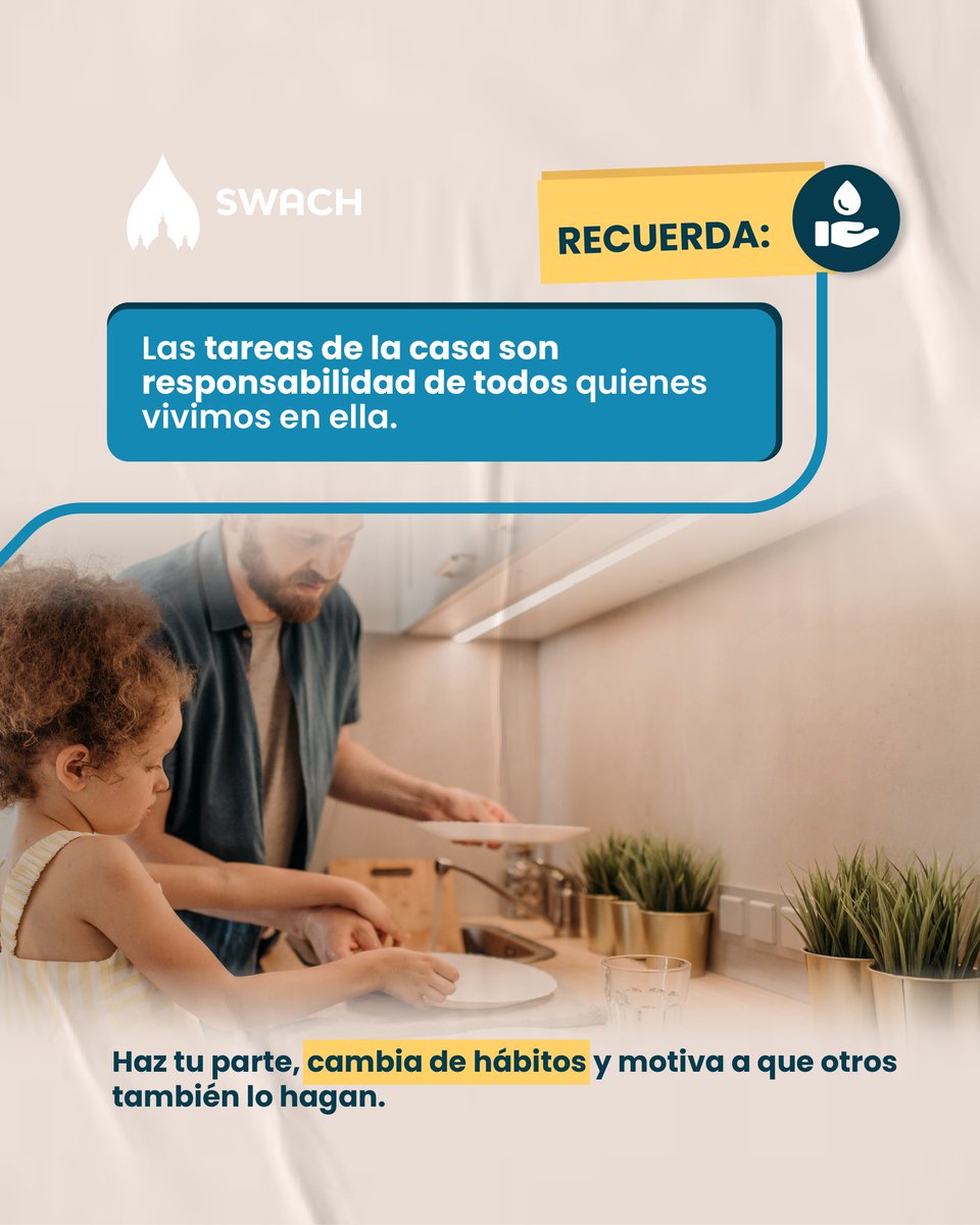 💧 Las tareas del hogar y el ahorro de agua son responsabilidad de todos.
Cada acción suma: cerrar llaves, lavar con conciencia y cuidar el agua en equipo.

🙌 ¿Quién es el guardián del agua en tu casa? ¡Cuéntanos!

#CadaGotaCuenta #AcciónAzul