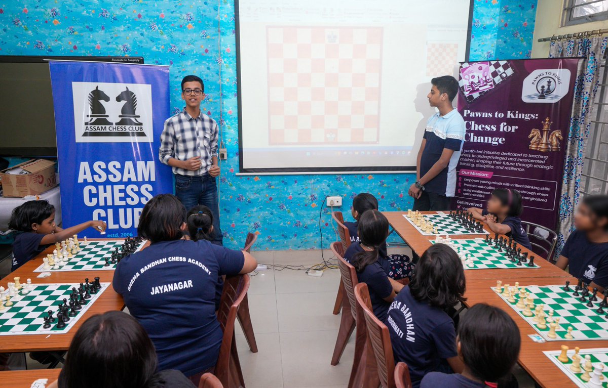 Pawns_To_Kings's tweet image. A day of learning, laughter, and strategy!

Pawns to Kings hosted an inspiring #chess workshop at Sneha Bandhan Children Home, where young minds discovered the joy and power of every move.

#PawnsToKings #ChessForChange #YoungChampions #SocialChessYear #FIDESocialChess