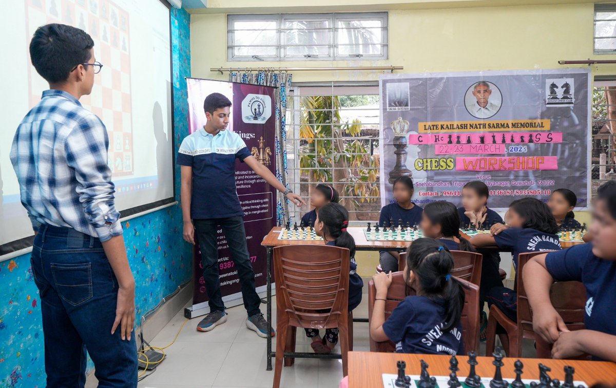 Pawns_To_Kings's tweet image. A day of learning, laughter, and strategy!

Pawns to Kings hosted an inspiring #chess workshop at Sneha Bandhan Children Home, where young minds discovered the joy and power of every move.

#PawnsToKings #ChessForChange #YoungChampions #SocialChessYear #FIDESocialChess