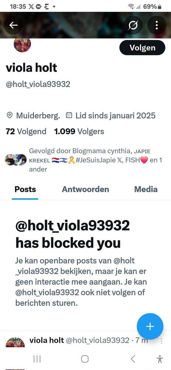 chrissie (@chrissie296342) on Twitter photo Arno je bent niet de enige...ik ben ook geblokkeerd ...de muts <a href="/holt_viola93932/">viola holt</a> blokt alles wat haar tegen spreekt .
Een
Lichtelijk gefrustreerde pruim dus . Arno je bent niet de enige...ik ben ook geblokkeerd ...de muts <a href="/holt_viola93932/">viola holt</a> blokt alles wat haar tegen spreekt .
Een
Lichtelijk gefrustreerde pruim dus .