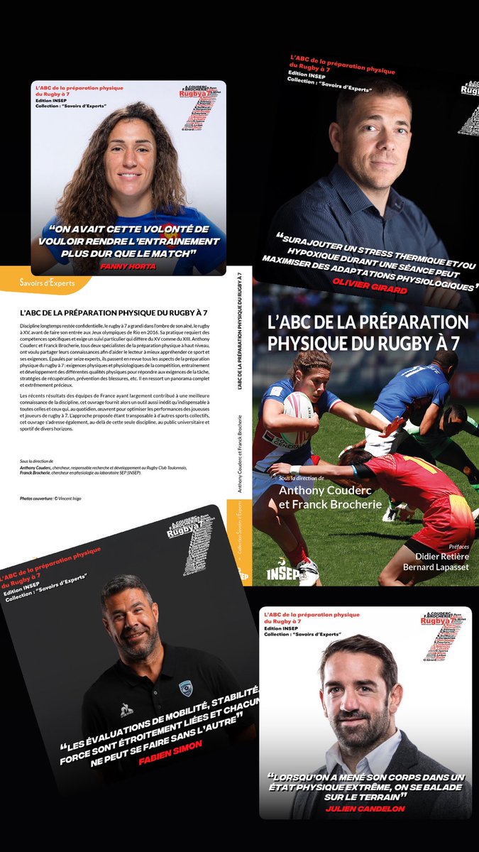 CoudercAntho's tweet image. 📘 « L’ABC de la préparation physique du Rugby à 7 » l’ouvrage référence pour optimiser vos perf cet été 💪🏉 Vous l’avez commandé ⁉️ 🔥Aujourd’hui, zoom sur 4 auteurs de l’ouvrage qui partagent leur expérience du haut niveau : F.Horta F.Simon @JulienCandelon et @dr_o_girard