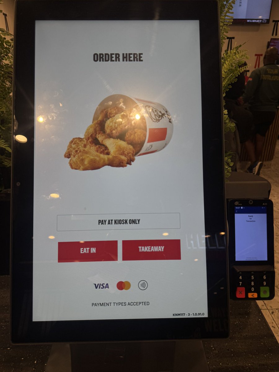 This is one or two jobs lost to the digitalization of commerce in #Namibia. What trades and skills should we encourage our youth to develop in navigating this terrain? #KFC #Windhoek #Grove