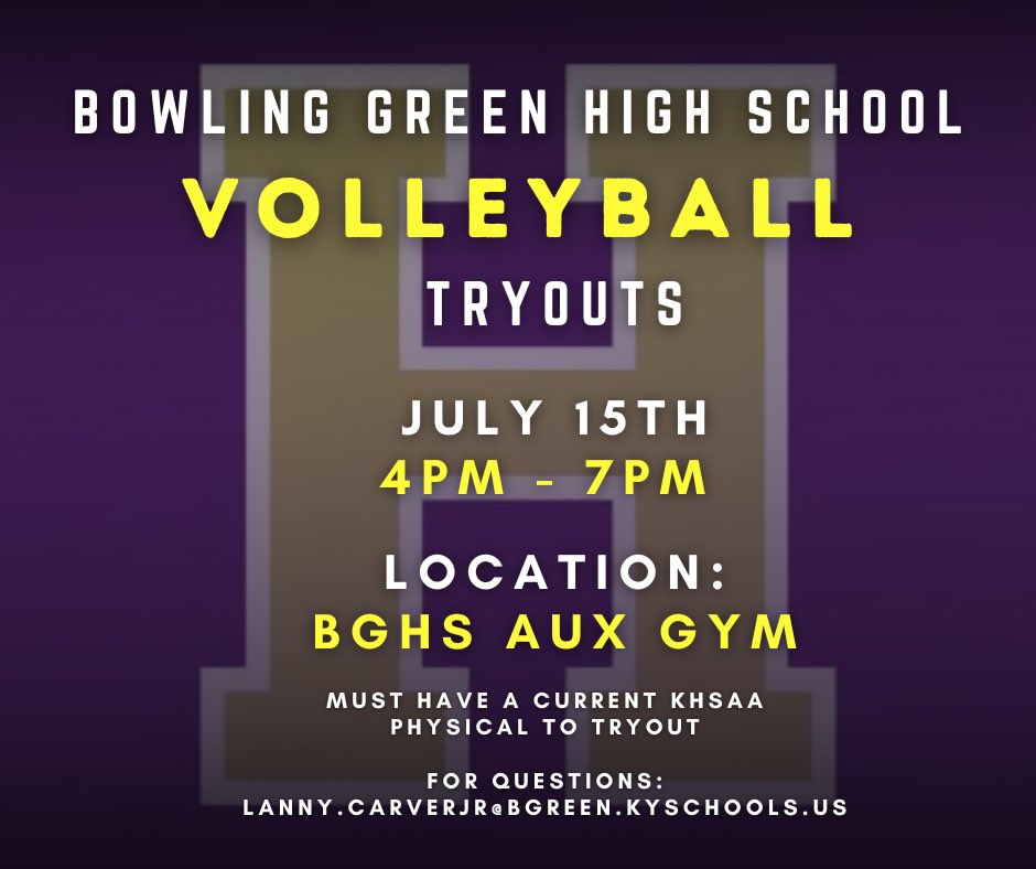 BGPurpleVolley's tweet image. It’s time for the 2025 season! Find our try out information attached. Go Purples!