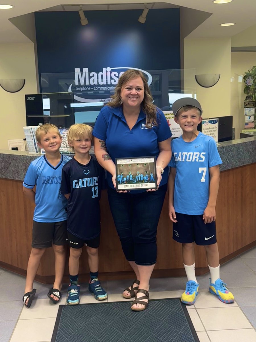 Today, our Business Specialist Lisa McDonough visited two of our awesome customers, Mullins &amp; Mayfields Landscaping and Asian Bistro by Olette. We also received a visit from some of the 9U Gators baseball team members we sponsored last season! We are proud to support local!
