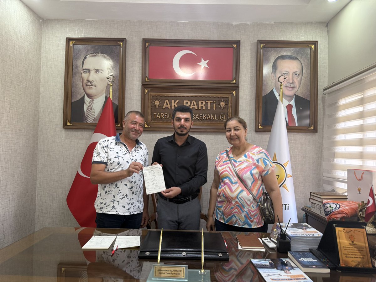 Ak Partimize Üye Kayıtlarımız Yoğun Şekilde Devam Ediyor.  Ak Parti Ailemize Katılan Gönüldaşlarımıza Hayırlı Olmasını Diliyorum. 

Üye Olmak İsteyen Tüm Hemşehrilerimizi De İlçe Binamıza Bekliyoruz .. 

#akpartitarsus
#büyükbiraileyiz