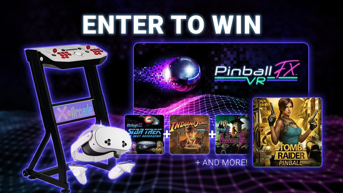 🎁GIVEAWAY ALERT!🎁

Win the ultimate VR gaming bundle - a Meta Quest 3s, an X-Arcade Arcade2TV-XR controller, and Pinball FX VR with all its DLCSs!

👉Enter here: gleam.io/Dg9t5/pinball-…