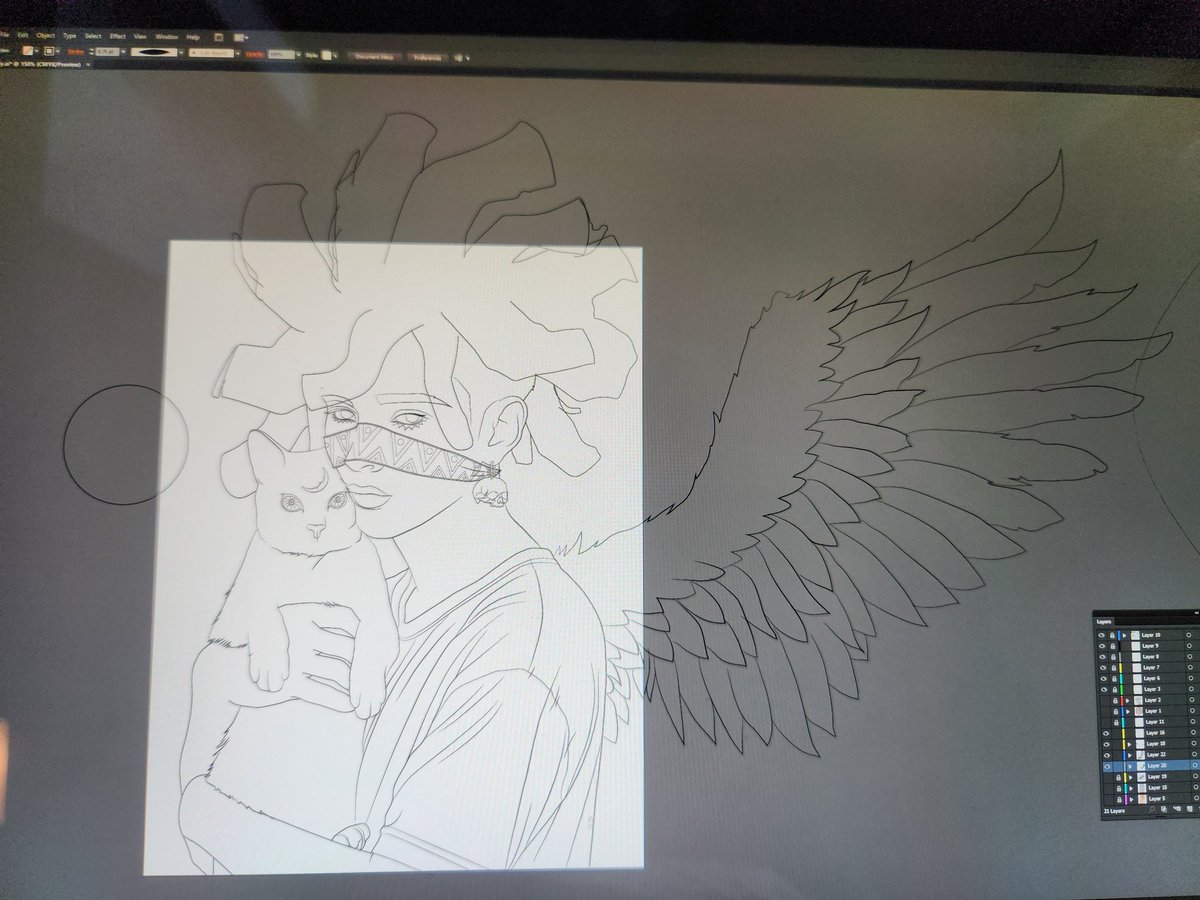 MelanatedArt's tweet image. I&apos;m adding black wings to the character! The concept is starting to come together! #artmoots #artistonx #thursdaymorning