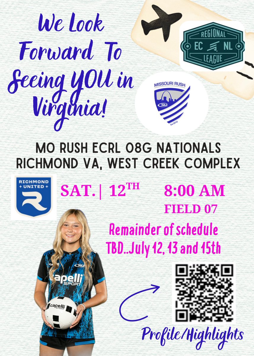 Brielle Gilbert (@briellegilbert_) on Twitter photo So excited to be helping out the 08’s at ECNL-RL nationals in Richmond, Virginia from July 12th-15th! <a href="/MoRushSoccer/">Missouri Rush</a> <a href="/ECNLgirls/">ECNL Girls</a> <a href="/ImCollegeSoccer/">College Soccer Truth ™</a> <a href="/ImYouthSoccer/">ECNL/GA/Recruiting/College Soccer</a> So excited to be helping out the 08’s at ECNL-RL nationals in Richmond, Virginia from July 12th-15th! <a href="/MoRushSoccer/">Missouri Rush</a> <a href="/ECNLgirls/">ECNL Girls</a> <a href="/ImCollegeSoccer/">College Soccer Truth ™</a> <a href="/ImYouthSoccer/">ECNL/GA/Recruiting/College Soccer</a>