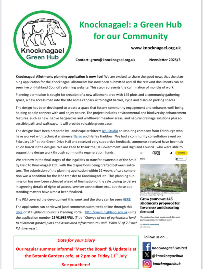 Knocknagael Green Hub tweet media