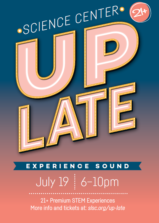 WashUONR's tweet image. The @STLScienceCtr and @neuro_out_STL invite you to Up Late: Experience Sound on July 19 where @WashU grad students will be among the presenters testing the limits of human hearing. #WashUNeuroCommunity

For tickets and more information, visit slsc.org/up-late