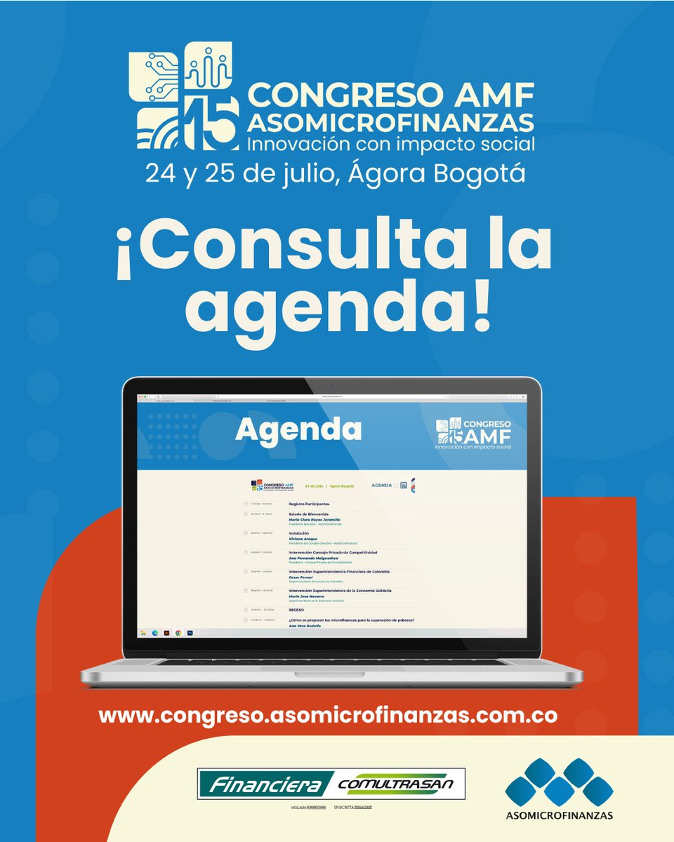 😎 Inscríbete al Congreso Asomicrofinanzas. Conoce más aquí: congreso.asomicrofinanzas.com.co
