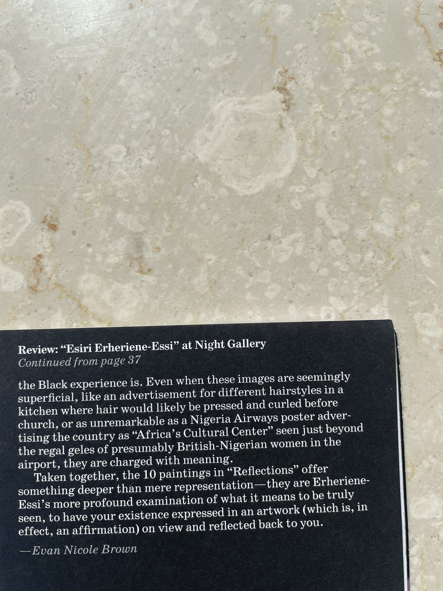 reviewed the exhibition of Esiri Erheriene-Essi’s strikingly alive paintings at Night Gallery for the latest issue of <a href="/artillerymag/">Artillery Magazine</a> 💌 really enjoyed this one