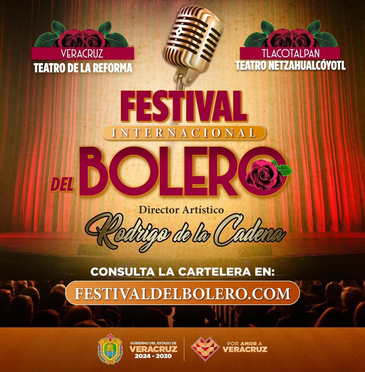 🎶 ¡Hoy arranca el Festival Internacional del Bolero en Veracruz!
Un canto al patrimonio que florece entre las aguas del Papaloapan y el corazón del puerto.
Nos vemos en Tlacotalpan y en Veracruz.
Gracias a @RocioNahle por hacer de la cultura, un acto de amor. #VeracruzEstáDeModa