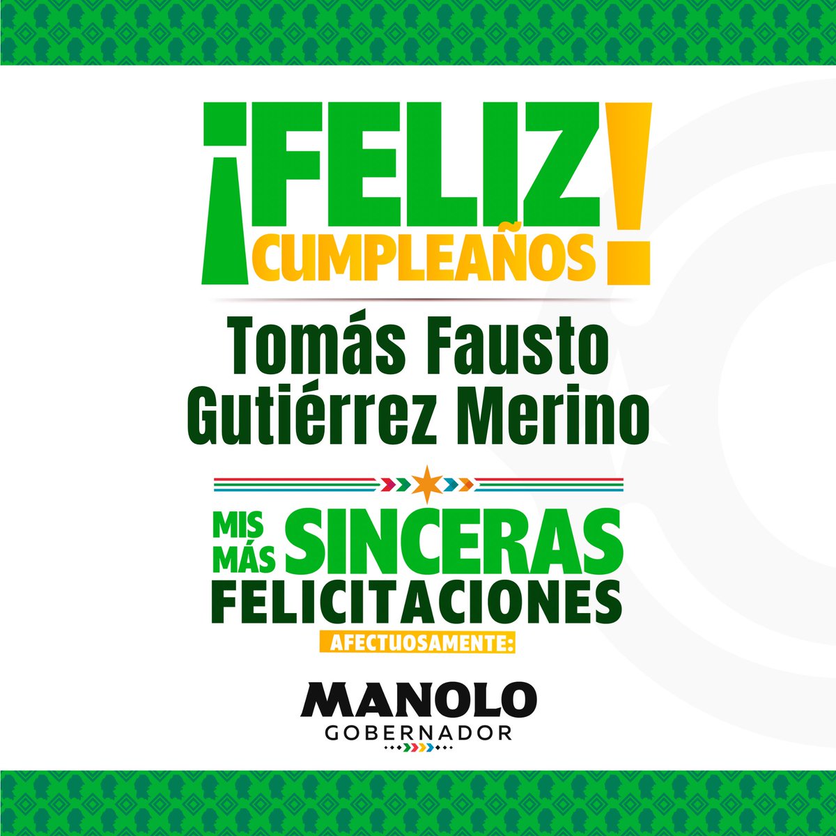 ¡Que la pases muy bien mi estimado alcalde <a href="/TOMASGTZM/">Tomás Gutiérrez Merino</a>, un fuerte abrazo!