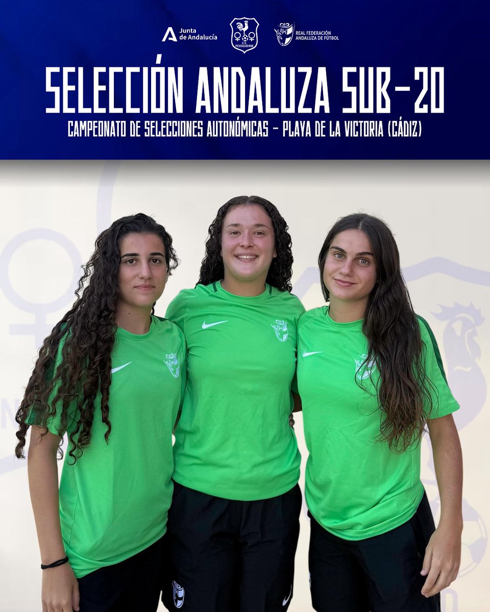 🤍💙 Orgullo blanquiazul en la Selección Andaluza

Nuestras jugadoras Carmen Belmonte, Ángela Moreno y Evita Ortiz están disputando el Campeonato Nacional de Selecciones Autonómicas Sub-20 con Andalucía en la Playa de la Victoria (Cádiz). ⚽🏖️

💚 Mucha suerte, chicas.