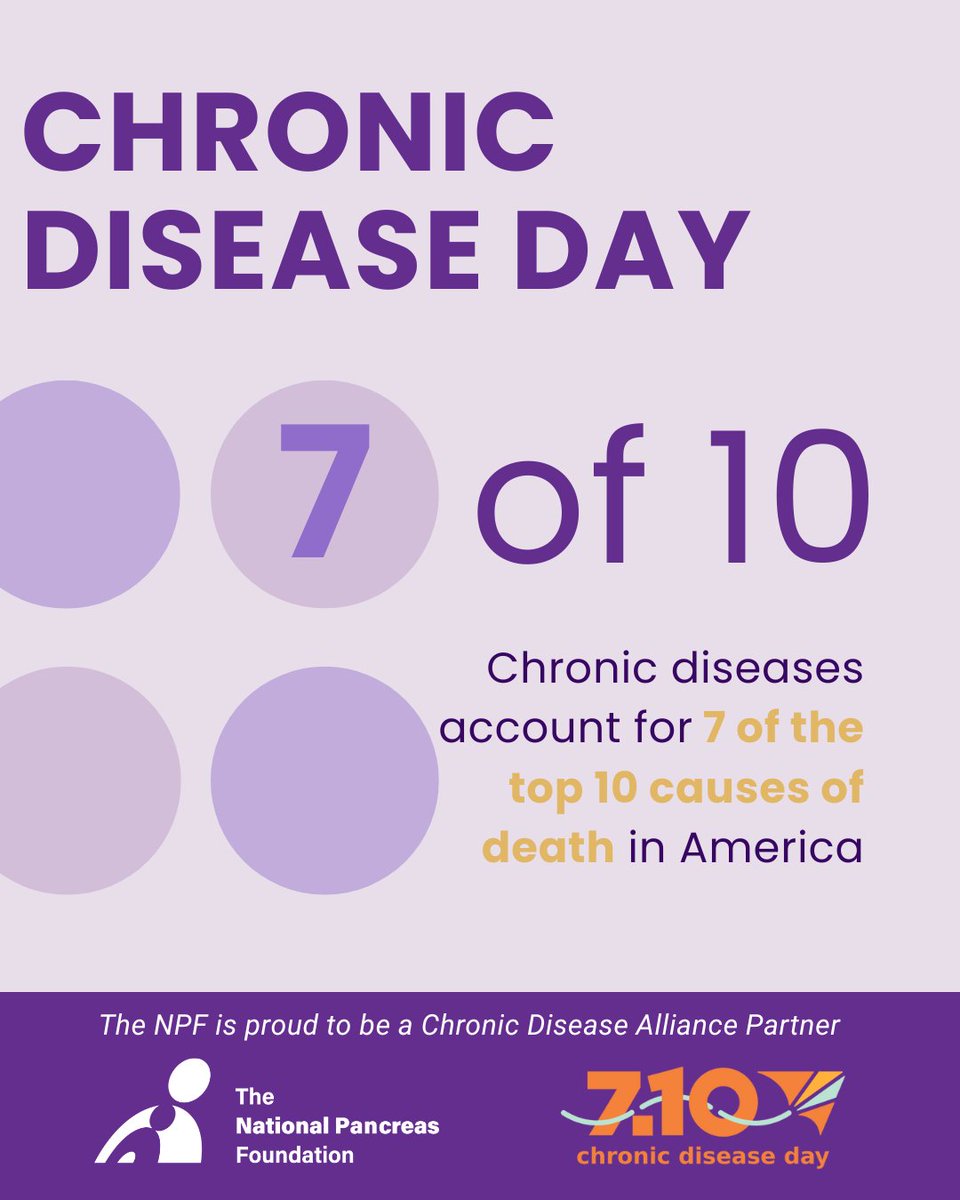 NatPancFdn's tweet image. Today is Chronic Disease Day and The NPF is a proud Chronic Disease Alliance Partner supporting the millions living with chronic conditions like pancreatic disease. 🧬
#chronicdiseaseday #chronicdisease