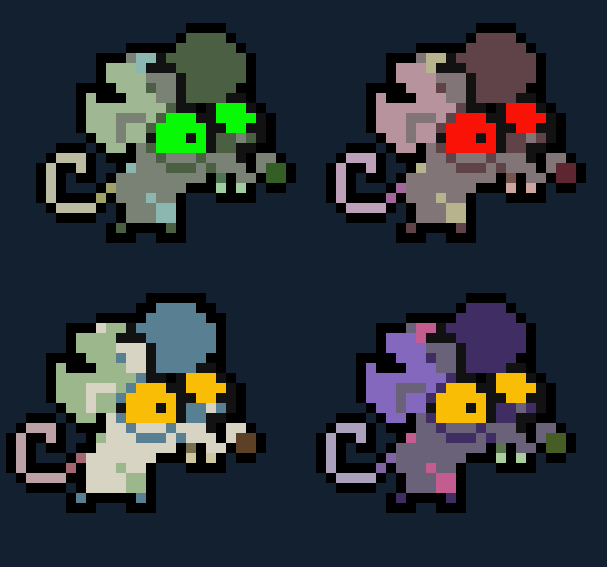 imnotapan's tweet photo. R A T  • S K I N S

#pixelart #ドット絵 https://t.co/PwWVmh18Bx