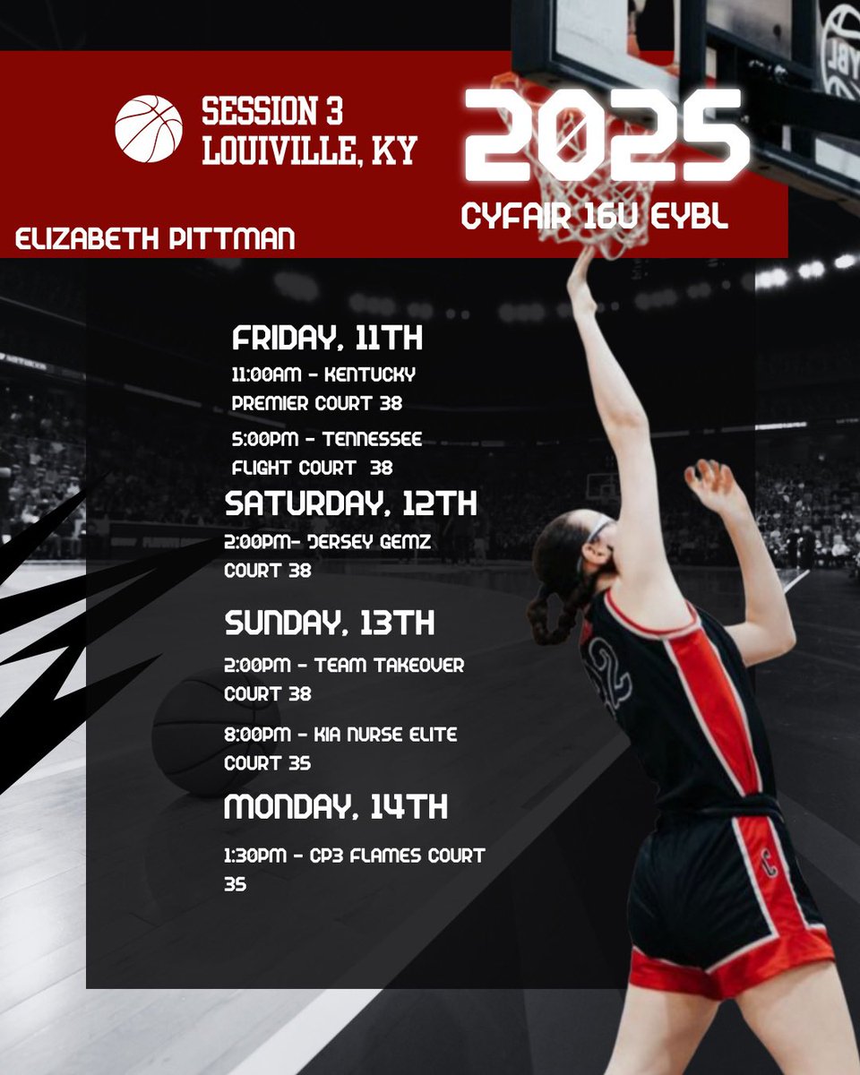 📍💐🏀 <a href="/niketoc/">Nike Tournament of Champions</a> <a href="/TFNsRun4Roses/">TFN's Run 4 Roses</a>  #2025EYBL #Road2CHI <a href="/CoachAmyEagan/">Amy Eagan</a> <a href="/ErikDeRooTTU/">Erik DeRoo</a> <a href="/KristenMattio/">Kristen Mattio</a> <a href="/ProsperGirlsBB/">Prosper Women’s Basketball</a> <a href="/lindylarocque/">Lindy La Rocque</a> <a href="/ashleyearley/">Ashley Earley</a> <a href="/GoDucksKG/">Kelly Graves</a> <a href="/GoDucksJKB/">Jodie Kaczor Berry</a> <a href="/MoPaige05/">Morgan Paige</a> <a href="/coachmcentire/">Calamity J. McEntire</a> <a href="/NancyLieberman/">Nancy Lieberman</a> <a href="/RepYourCityHoop/">Rep Your City Hoops</a>
