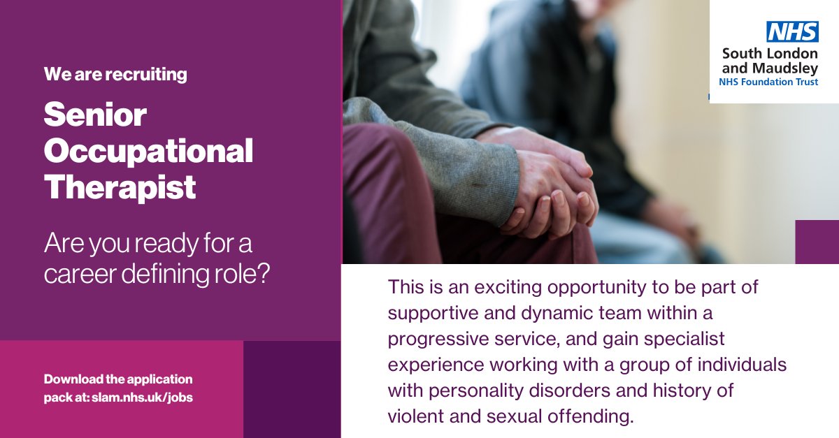 MaudsleyNHS's tweet image. 💜We're highlighting three vital roles that make a real impact across our mental health services.
Find out more:
ow.ly/l2ms50Wm9s4
ow.ly/LyYM50Wm9s6
ow.ly/Bk8950Wm9sg