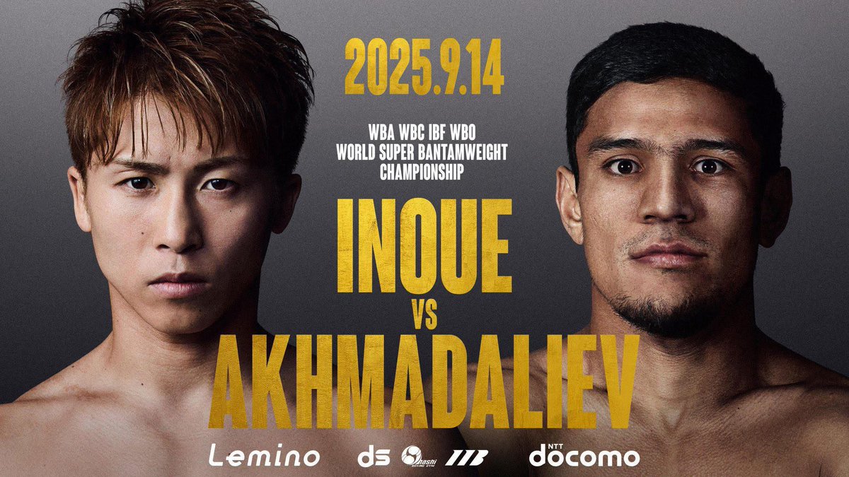 PanamaBoxeo's tweet photo. ANNOUNCED !!

Naoya inoue will defend his undisputed super-bantamweight titles against Murodjon Akhmadaliev on Sept. 14 in Japan

#InoueAkhmadaliev 🥊 https://t.co/3ZkGaX6d0G