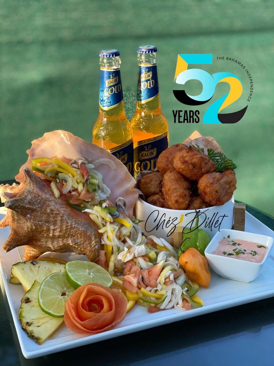 champagnennuts's tweet image. Mmmmm…I cud use THIS right about now…Conk salad…Conk fritters and Kalik beer…Bahamian beer…BEST in the world…