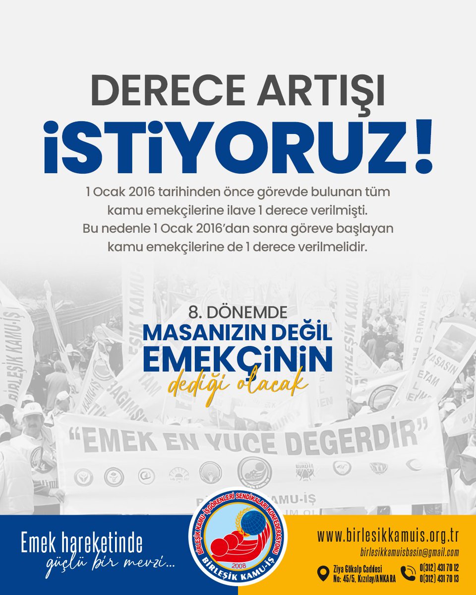 kamuiskonf's tweet photo. Derece artışı istiyoruz!
8. Dönemde #emekçinindediği olacak!