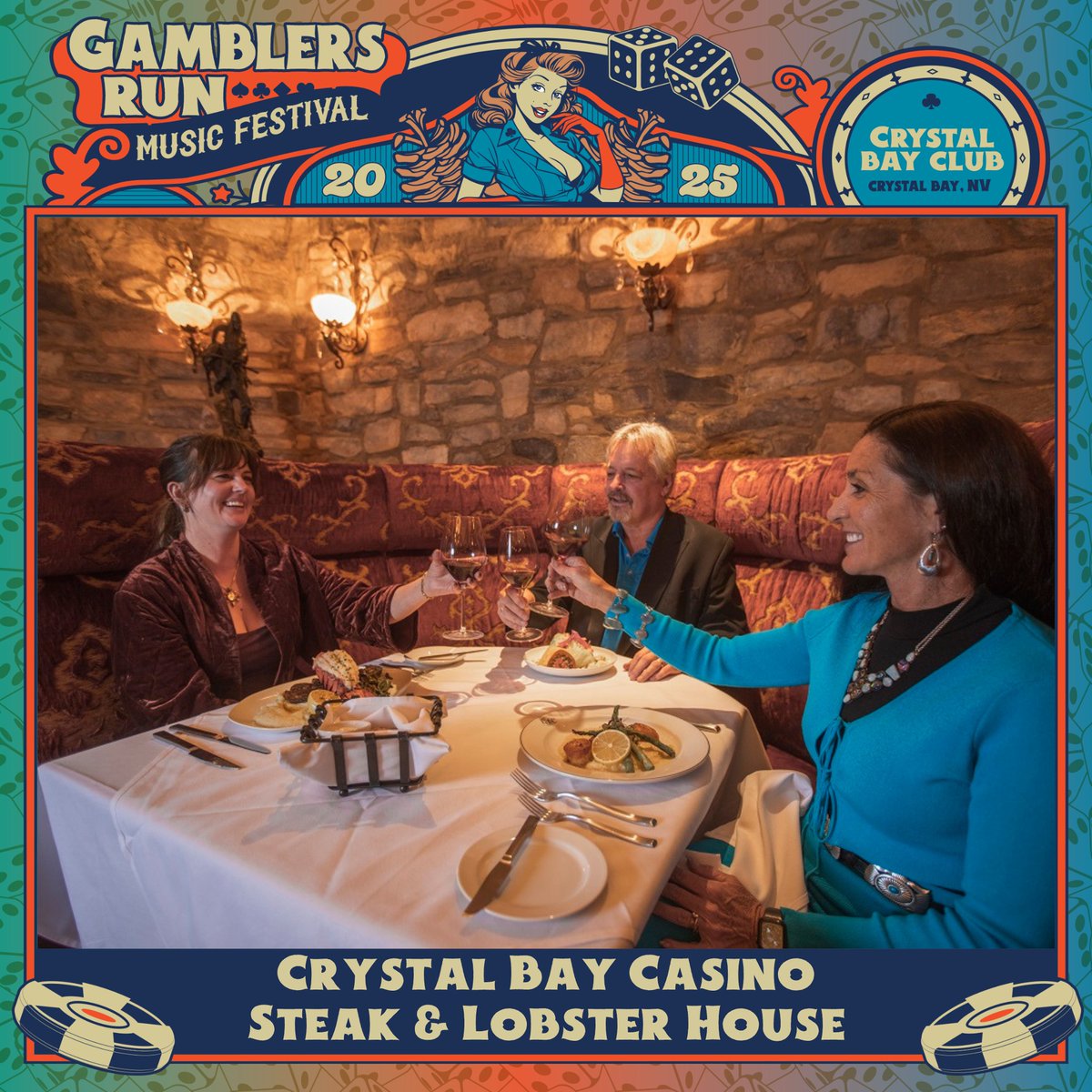 If you have ever had a meal from the Steakhouse before a show, you know the quality of the food that our chef creates! Now is your chance to enjoy some Steakhouse cuisine while watching fantastic bands! Stop by and feed your appetite!