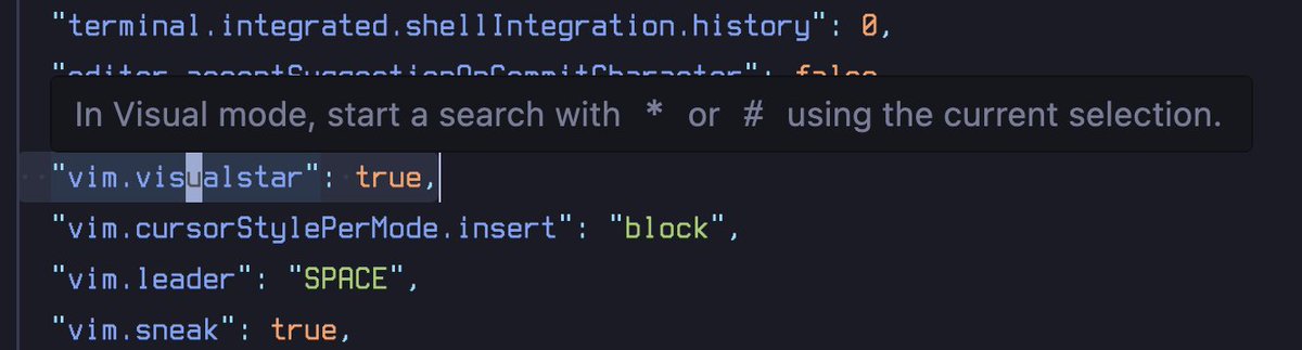 I'm not really sure why this is not enabled by default in the vscode vim extension