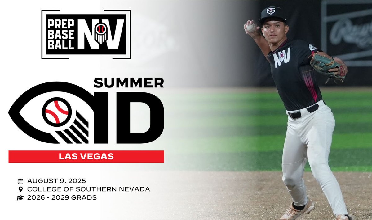PrepBaseballNV's tweet image. ๐๐๐ฌ ๐๐๐ ๐๐ฌ ๐๐ฎ๐ฆ๐ฆ๐๐ซ ๐๐
๐๏ธ Saturday, August 9
๐ College of Southern Nevada
๐ 2026 - 2029 Grads
๐ป TrackMan/VALD Performance/Blast Motion/Vizual Edge
Register Nowโก๏ธ loom.ly/GK2fpK8