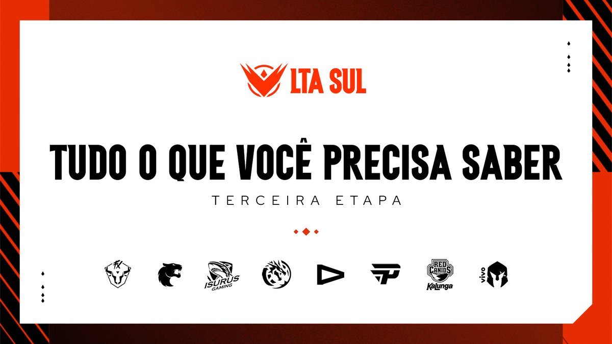 É OFICIAL: a #LTASul volta no dia 26 de julho!

🆚 Primeiros confrontos
🗓️ Calendário da Etapa
🎟️ Venda de ingressos
🌏 Caminho rumo ao Worlds

Saiba tudo aqui:
bit.ly/LTASulTerceira…