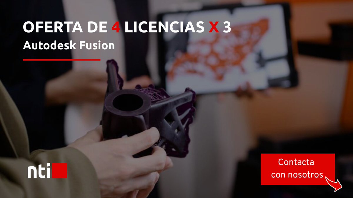 💥 Aumenta la productividad en tu equipo de diseño con #AutodeskFusion (antes Fusion 360).
🛠️ Compra 4 licencias y paga solo 3.
Incluye modelado 3D, CAM y colaboración en tiempo real.
Descubre cómo beneficiarte de esta promoción en el enlace:
🔗 f.mtr.cool/vmyqidppzc
#NTISpain