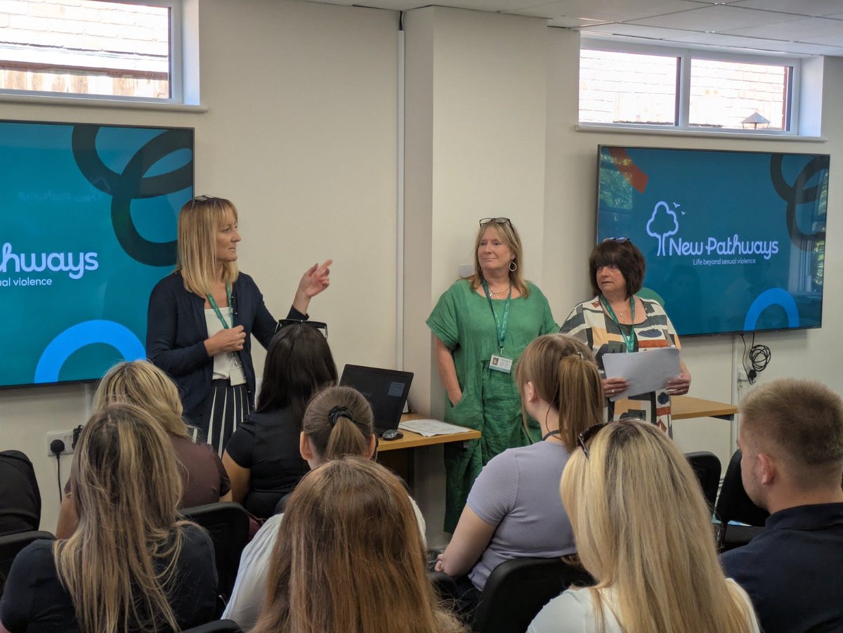 New Pathways (@newpathways_) on Twitter photo Last Thursday, we were joined by the RIT team, Public Protection Unit, <a href="/gwentpolice/">Gwent Police</a>, <a href="/nurture_ltd/">Nurture Health and Care Ltd</a> and ISVAs for a sexual violence training/input day.
It was great to hear from speakers Sam Wassall, Emma Campbell and Harry Petty about the work being done to support survivors. Last Thursday, we were joined by the RIT team, Public Protection Unit, <a href="/gwentpolice/">Gwent Police</a>, <a href="/nurture_ltd/">Nurture Health and Care Ltd</a> and ISVAs for a sexual violence training/input day.
It was great to hear from speakers Sam Wassall, Emma Campbell and Harry Petty about the work being done to support survivors.