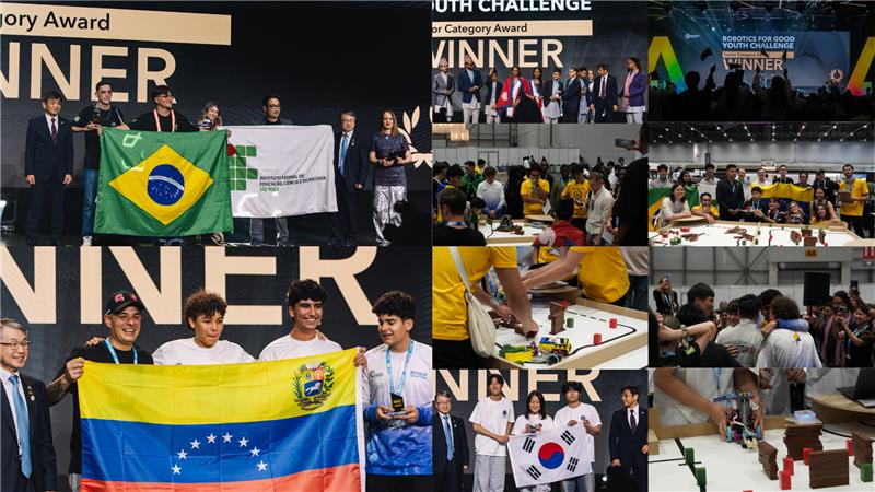 AIforGood's tweet image. 🚨 The results are in! 🌍
From Venezuela to Brazil, this year’s Robotics for Good Youth Challenge Grand Finale brought together brilliant young minds from 37 countries to tackle disaster response with open-source robotics and AI.
Read the full recap from the AI for Good Global…