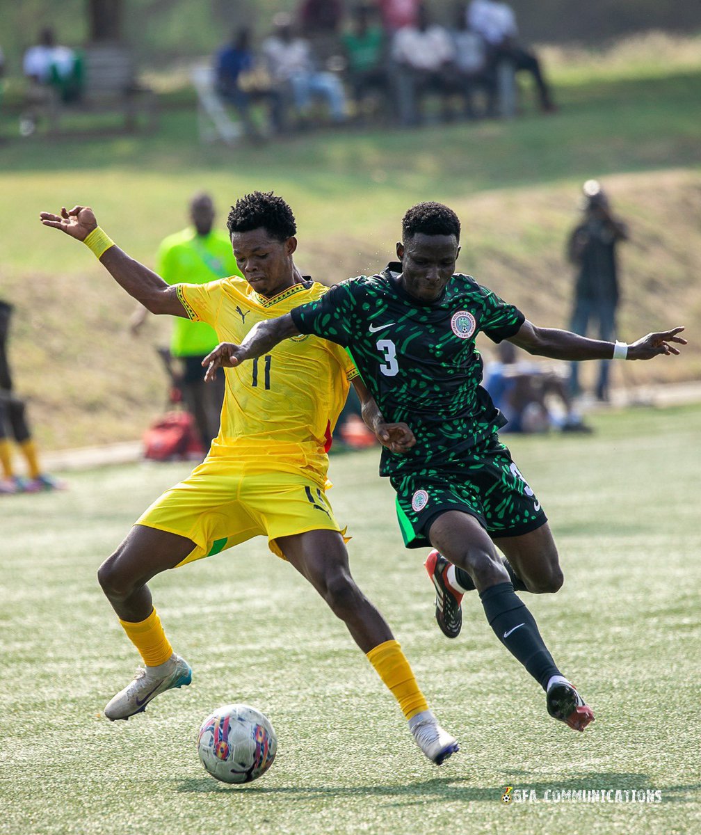 WAFU-B U20 Boys’ Cup

Full-Time:
Ghana 1-1 Nigeria

Muhammed Abdullahi rescued a point for the Flying Eagles with a powerful header in the 84th minute.

Up next, Nigeria will face Benin Republic on Sunday, July 13th.