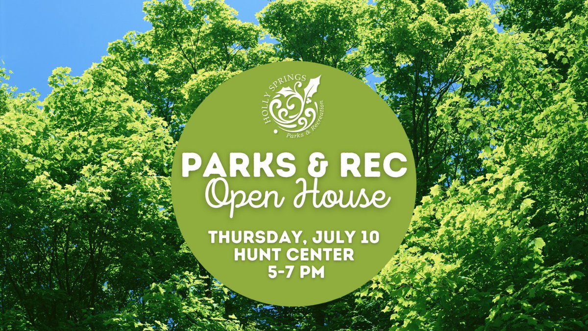 Town of Holly Springs, NC (@tohollysprings) on Twitter photo What are your plans tonight, Holly Springs? Drop by the Hunt Center for a FREE open house with Holly Springs Parks & Recreation! 🌳 Explore all of the Town's parks, programs, and events! Activities, games, face painting, prizes, conversations & more. bit.ly/3TzlyVt What are your plans tonight, Holly Springs? Drop by the Hunt Center for a FREE open house with Holly Springs Parks & Recreation! 🌳 Explore all of the Town's parks, programs, and events! Activities, games, face painting, prizes, conversations & more. bit.ly/3TzlyVt