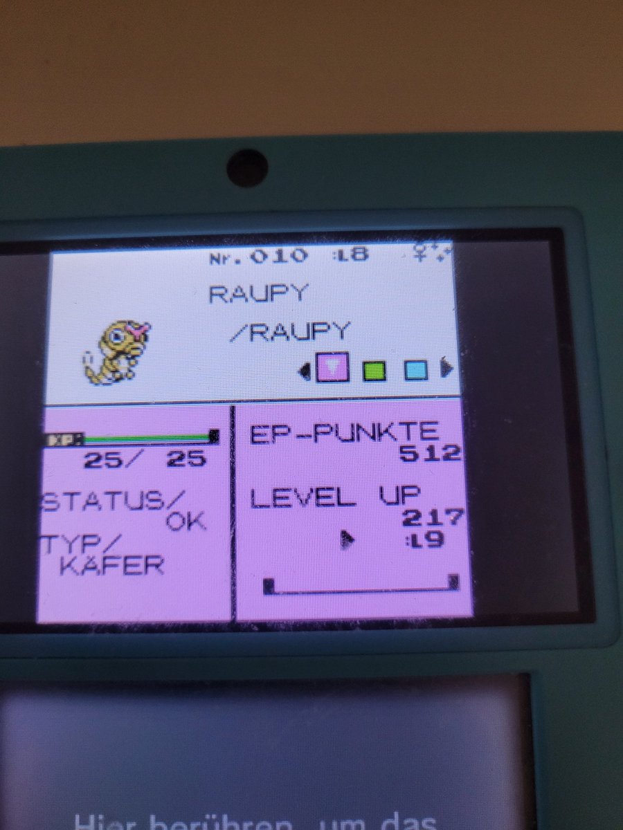 GianPfaender's tweet image. Phase 2 in the Crystal Bug catching contest for Scyther is a little yellow caterpie after 2281 random encounters.
Lets dip into next phase