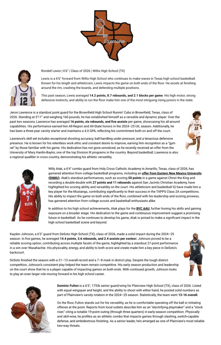 If you are at the Great American Shootout this weekend and looking for some quality 2026 athletes from the State of Texas, here are five names you should get familiar with.