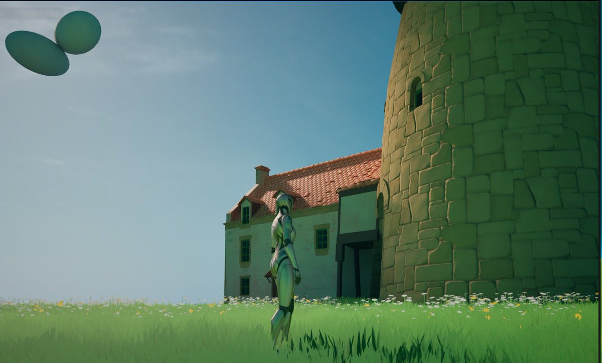 RJducats's tweet image. Newish update! Re-placed it all back down. Adding some loose tiles on the roof and updating textures. Wood feels a bit cheap/flat so I&apos;ll try to sort that out. Tried to fake some shadows with giant eggs in the sky but we&apos;ll see if they stay #wip #3d #art #unrealengine #UE5