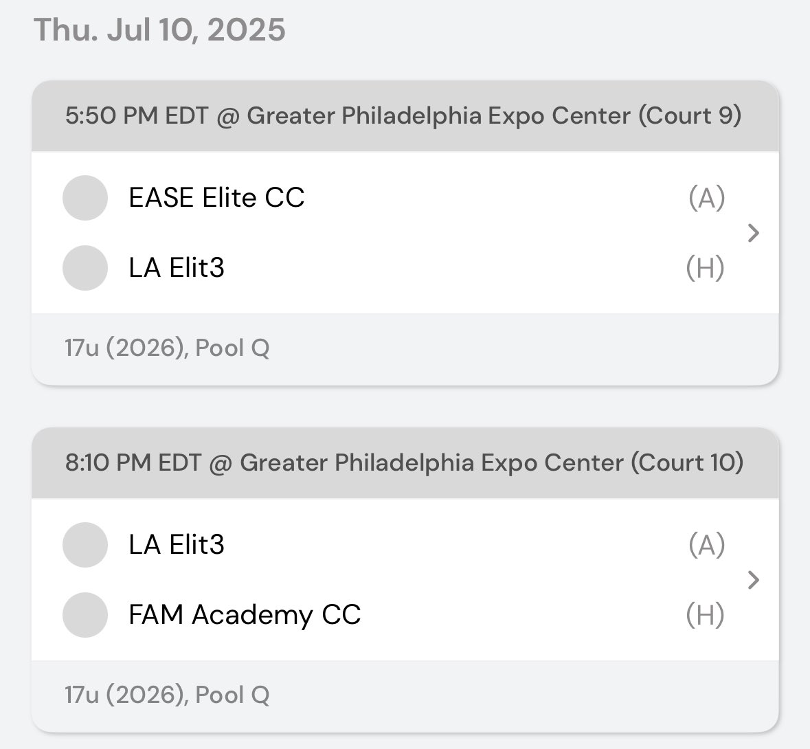 LA ELIT3 (@la_elit3) on Twitter photo 17U George will face EASE Elite at 5:50pm on Court 9 and FAM Academy CC at 8:10pm on Court 10 <a href="/madehoops/">MADE Hoops</a> Summer Live 1 #LAE 🏀 17U George will face EASE Elite at 5:50pm on Court 9 and FAM Academy CC at 8:10pm on Court 10 <a href="/madehoops/">MADE Hoops</a> Summer Live 1 #LAE 🏀