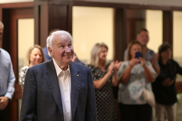 CarlMayes3's tweet photo. Our @Paychex founder, Tom Golisano, attended his final Board of Directors meeting – a bittersweet milestone for the company. Tom built Paychex from the ground up more than 50 years ago. Being part of this company is something I'm incredibly proud of. 💙 https://t.co/m6sbsmfPEW https://t.co/DXa3TN8Qor