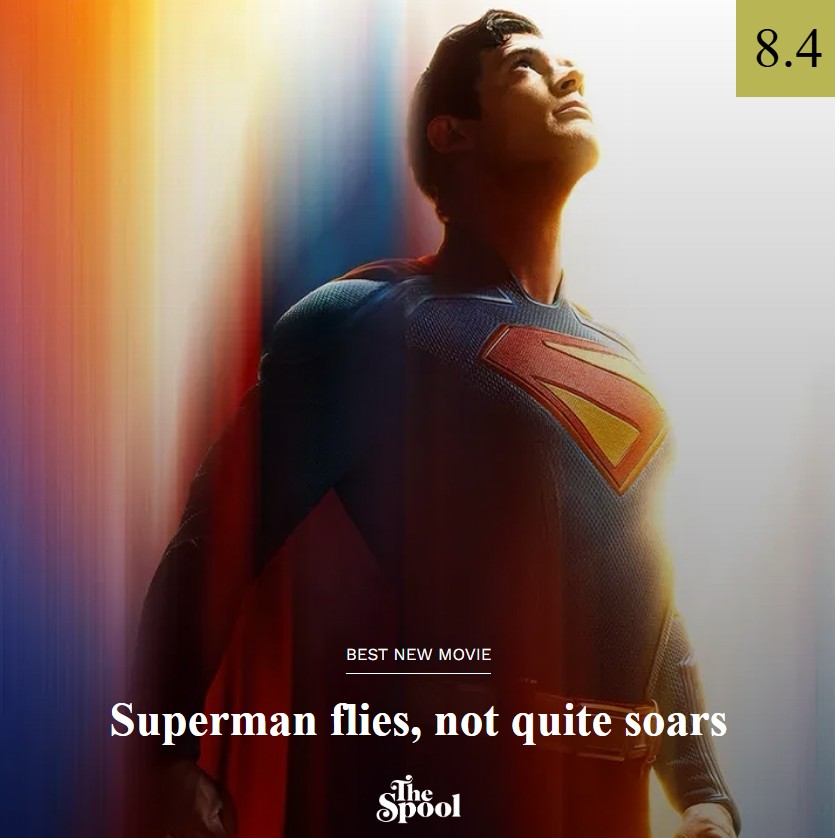 thespool's tweet image. SUPERMAN can't stop explaining its themes and character motivation, points out @UnGajje. Still what is gets right, it gets very right.
thespool.net/reviews/film-r…