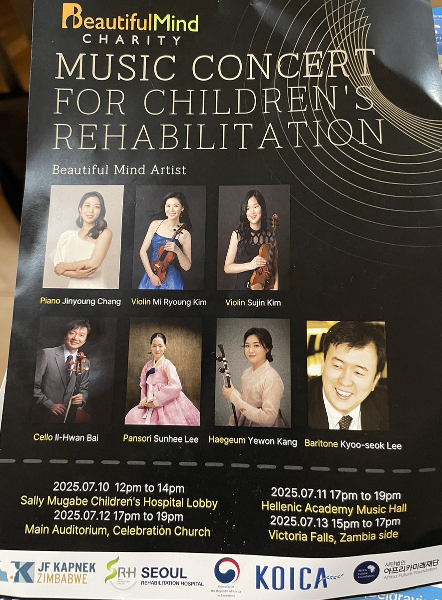 AbbotJo's tweet image. Thank you 🇰🇷 @Kor_Emb_Zim for “BeautifulMind” charity concert in Harare tonight. Warmed hearts as world class, differently abled performers shared 🌍 music under a banner of peace &amp;amp; ‘Expect Nothing in Return’. 

Included Korean trad 🎶 &amp;amp; instruments eg pansori