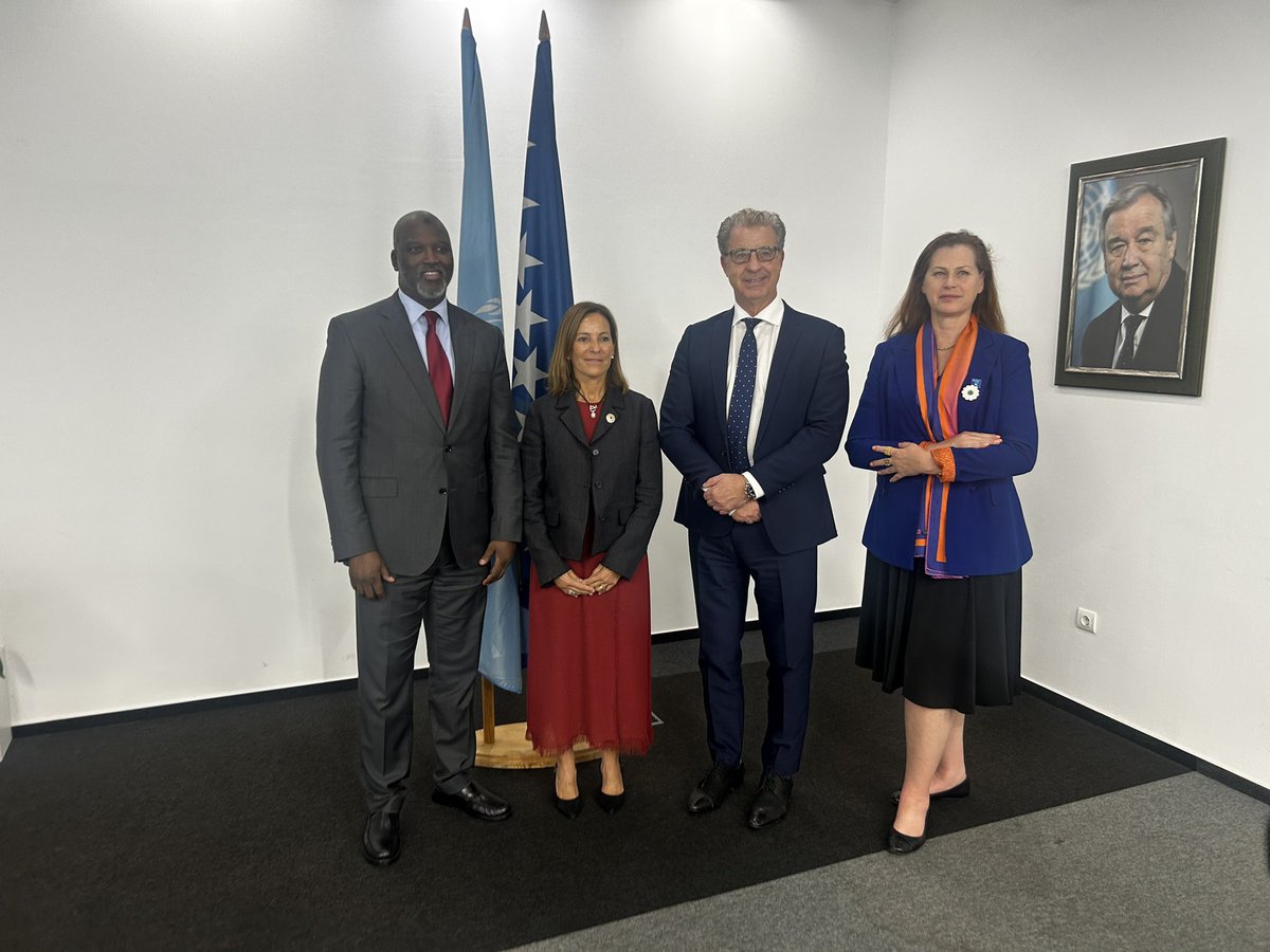 unirmct's tweet image. This afternoon, #IRMCT President Gatti Santana, Prosecutor Brammertz and Registrar Abubacarr M. Tambadou were pleased to brief the Diplomatic Corps in Sarajevo on the Mechanism’s current work and priorities. The event was hosted by UN Resident Coordinator in BiH @MacdonaldIngrid.