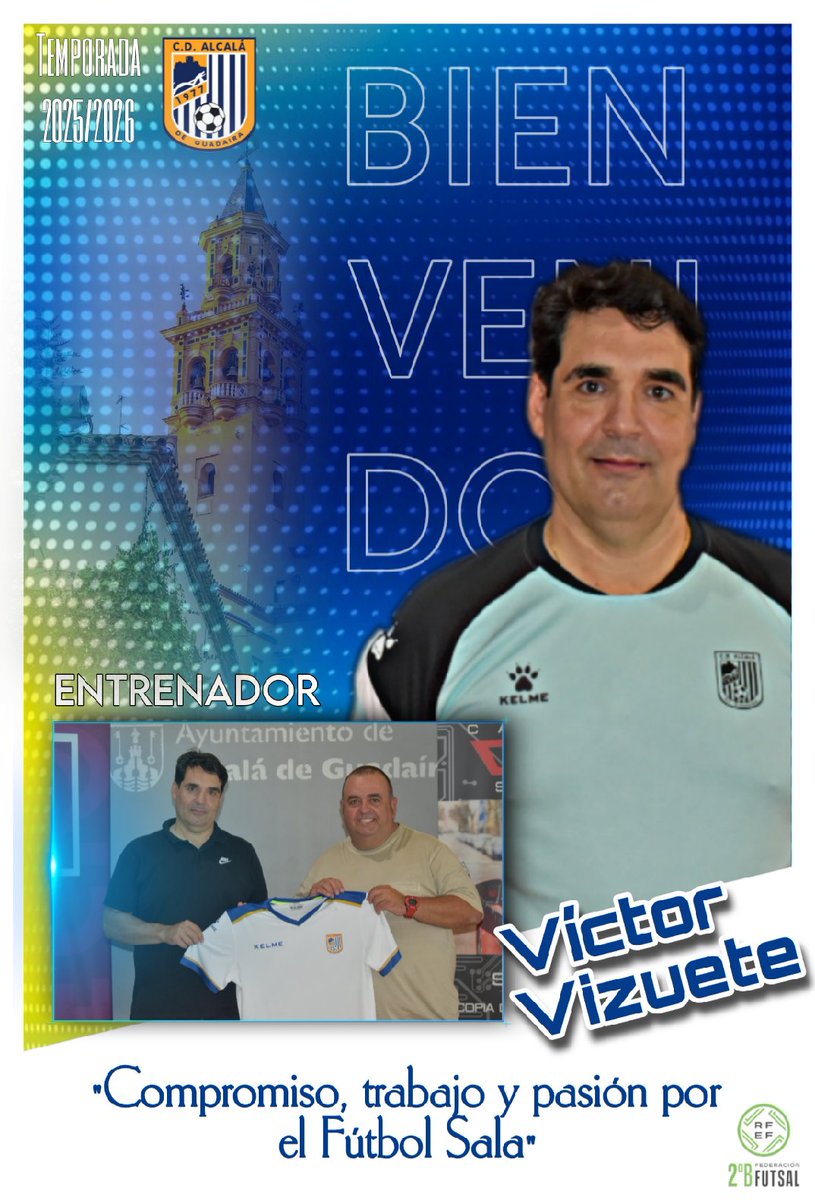 Social Energy Alcalá FS (@alcala_fs) on Twitter photo ✍️ 𝗢𝗳𝗶𝗰𝗶𝗮𝗹 | <a href="/victor_vizuete/">Víctor Vizuete,</a> será el entrenador del CD Alcalá de Guadaíra FS parra la temporada 2025/26.
El aljarafeño vuelve al Club 2 años después y vendrá acompañado de su cuerpo técnico.
¡𝘽𝙞𝙚𝙣𝙫𝙚𝙣𝙞𝙙𝙤 𝙖 𝙘𝙖𝙨𝙖 𝘿𝙤𝙗𝙡𝙚 𝙑! 🤍💙
#Somos41500 #GV2B ✍️ 𝗢𝗳𝗶𝗰𝗶𝗮𝗹 | <a href="/victor_vizuete/">Víctor Vizuete,</a> será el entrenador del CD Alcalá de Guadaíra FS parra la temporada 2025/26.
El aljarafeño vuelve al Club 2 años después y vendrá acompañado de su cuerpo técnico.
¡𝘽𝙞𝙚𝙣𝙫𝙚𝙣𝙞𝙙𝙤 𝙖 𝙘𝙖𝙨𝙖 𝘿𝙤𝙗𝙡𝙚 𝙑! 🤍💙
#Somos41500 #GV2B