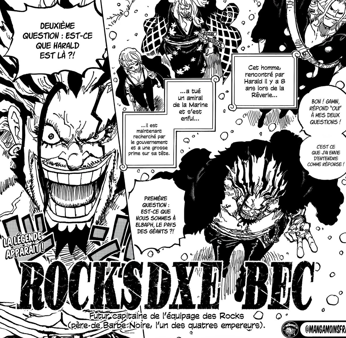 LE PLUS GRAND ENNEMI DE GOL D ROGER, LE TUEUR D’AMIRAL, LE PÈRE DE MARSHALL D TEACH JSKSSKSKHZ…
 
VOICI ROCKS D XEBEC 😭 #ONEPIECE1154