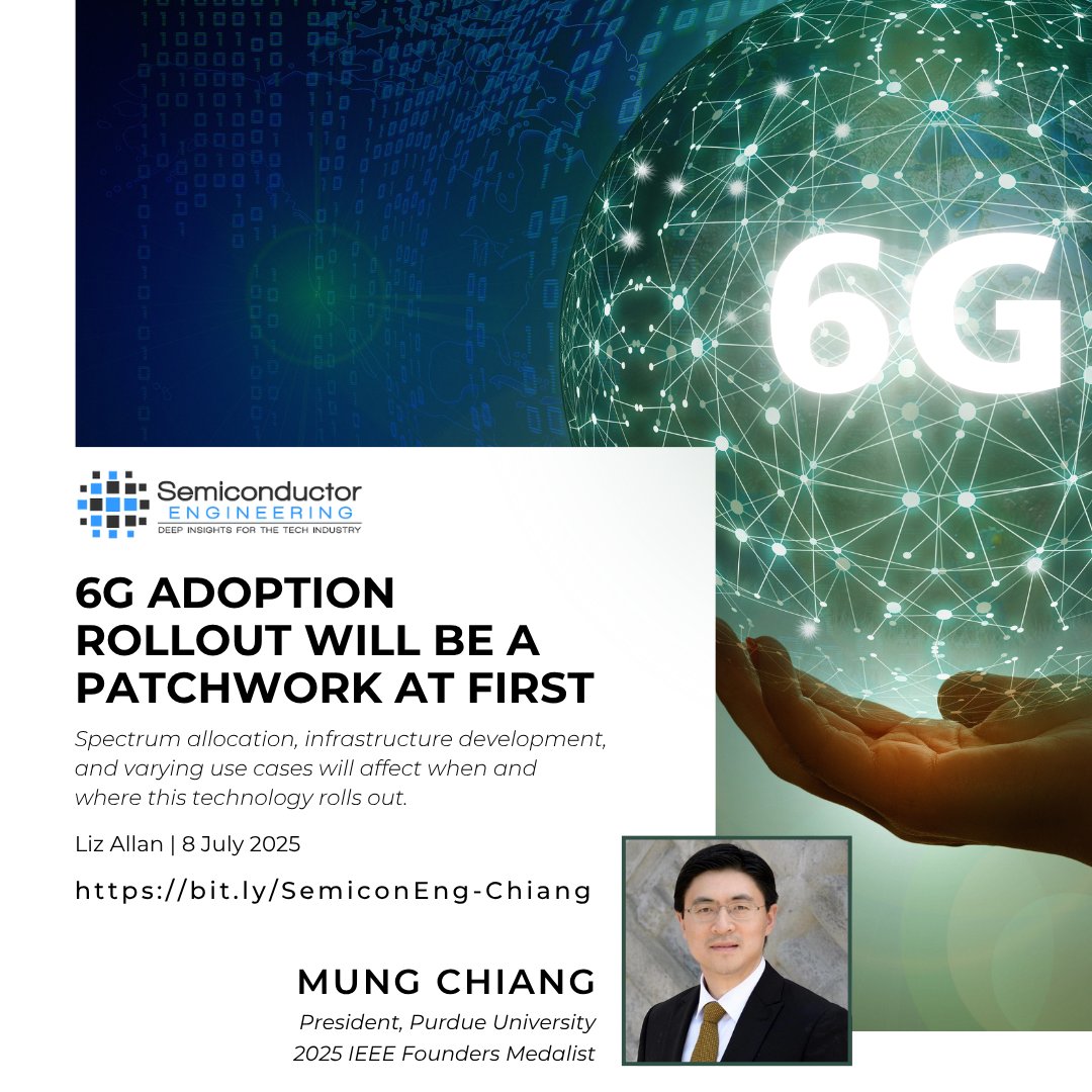 IEEEAwards's tweet image. #6G may be the first generation where machines talk more than we do. 2025 @IEEEorg Founders Medalist, @PurduePresident Mung Chiang, says #EdgeComputing will be everywhere, across every industry. Find out why and how in this @SemiEngineering article: bit.ly/SemiconEng-Chi… #IEEE
