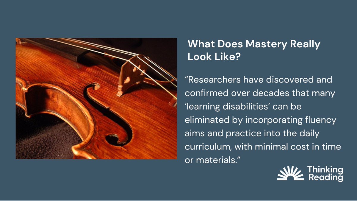 Fluency building practice is immensely powerful, with the potential to eliminate many ‘learning problems’ through enabling success in underlying skills and knowledge. 

Read more in our blog ‘What Does Mastery Really Look Like?’  wp.me/p4hKgx-K (3 min read).

#EduTwitter